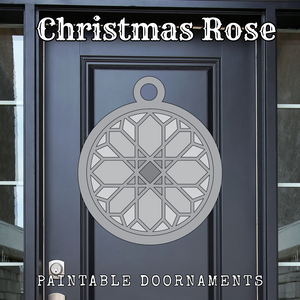 Christmas Rose - Holiday Doornaments || Barn Block ||