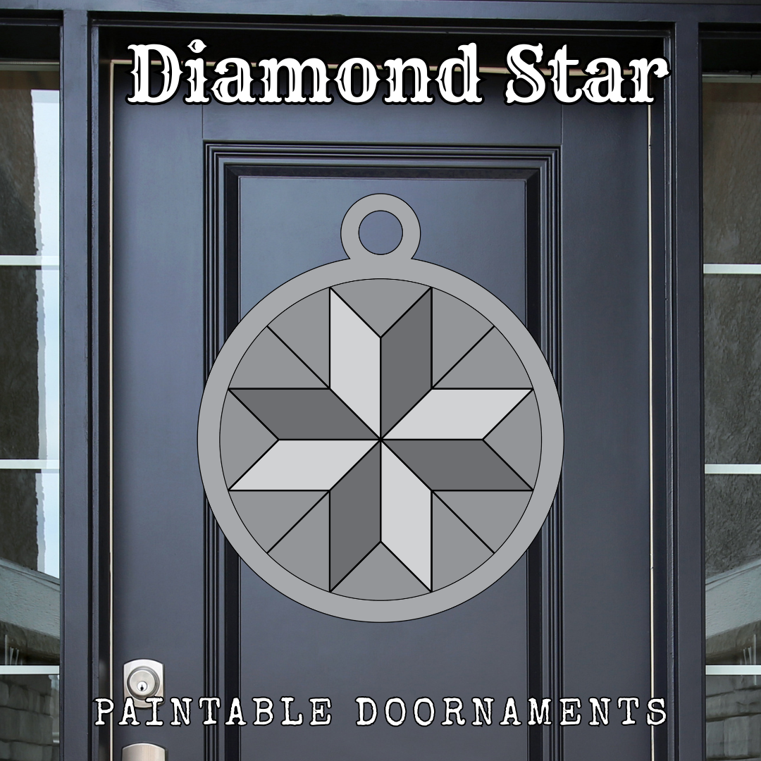 Diamond Star - Holiday Doornaments || Barn Block ||