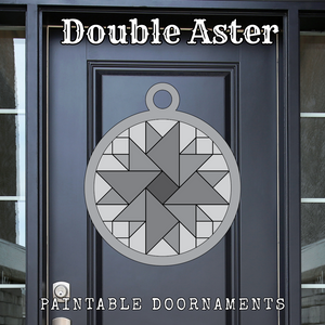 Double Aster - Holiday Doornaments || Barn Block ||