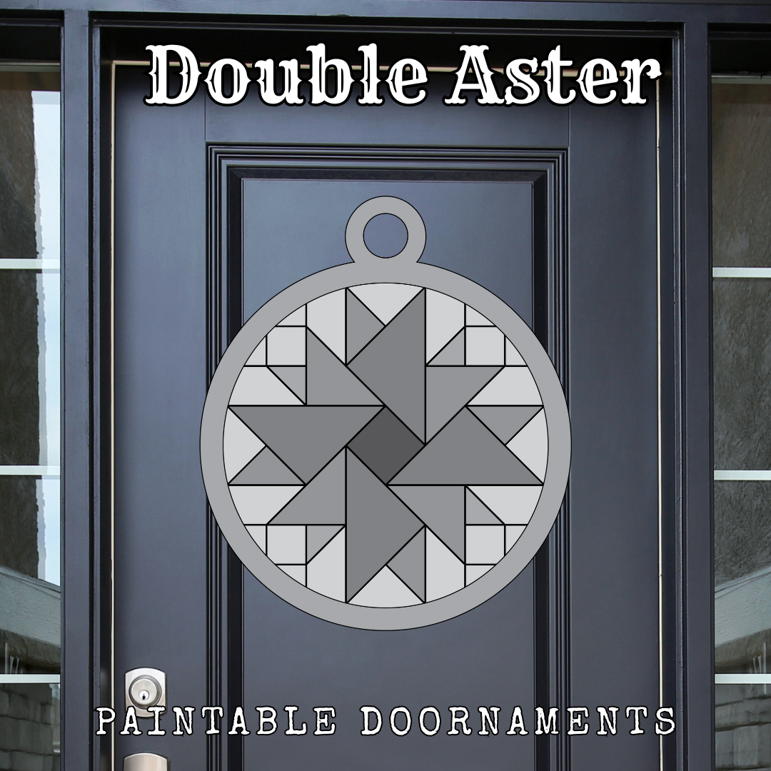Double Aster - Holiday Doornaments || Barn Block ||