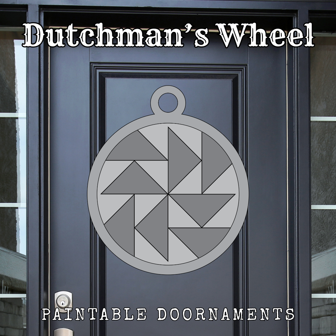Dutchman's Wheel - Holiday Doornaments || Barn Block ||