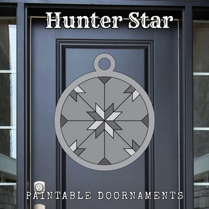 Hunter Star - Holiday Doornaments || Barn Block ||