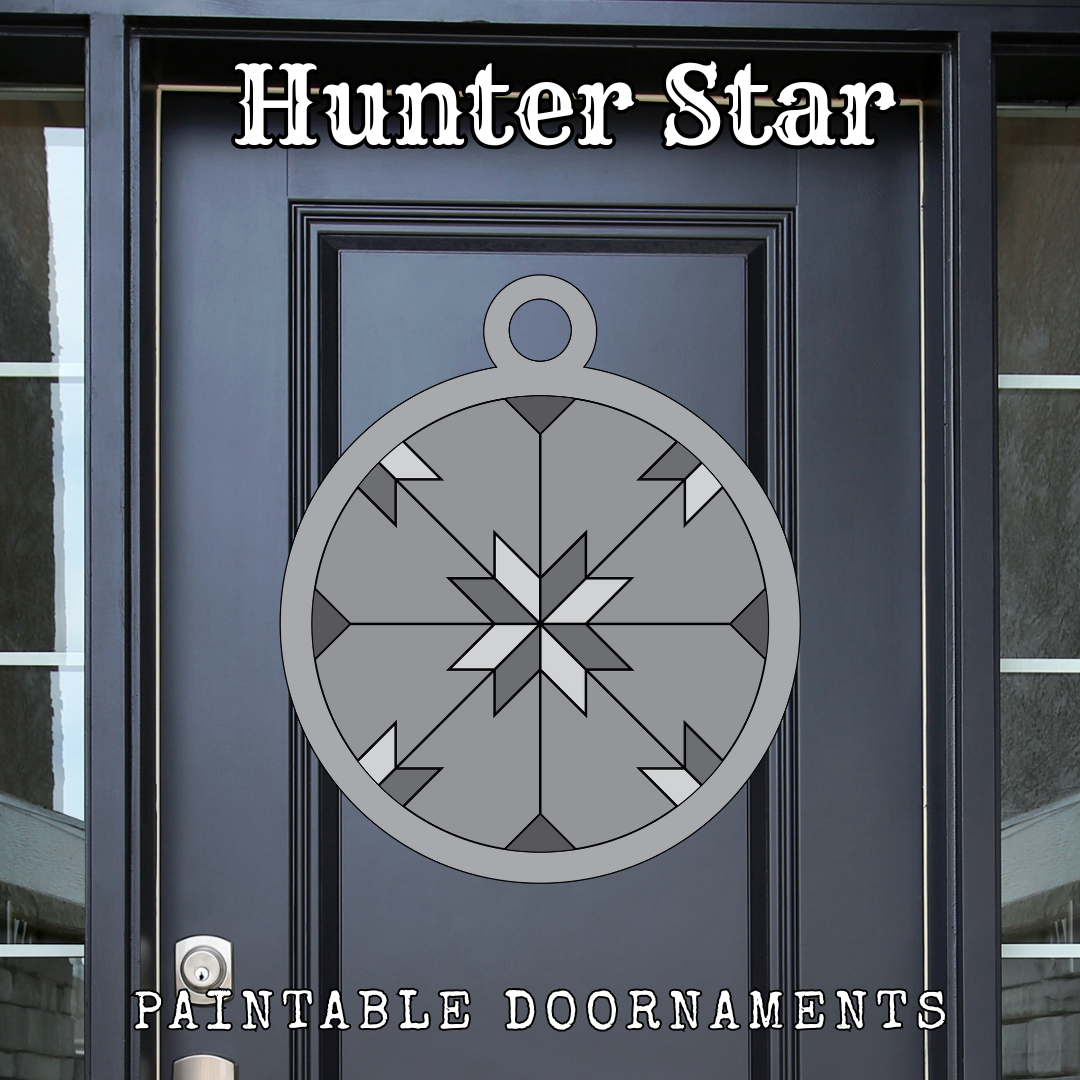 Hunter Star - Holiday Doornaments || Barn Block ||