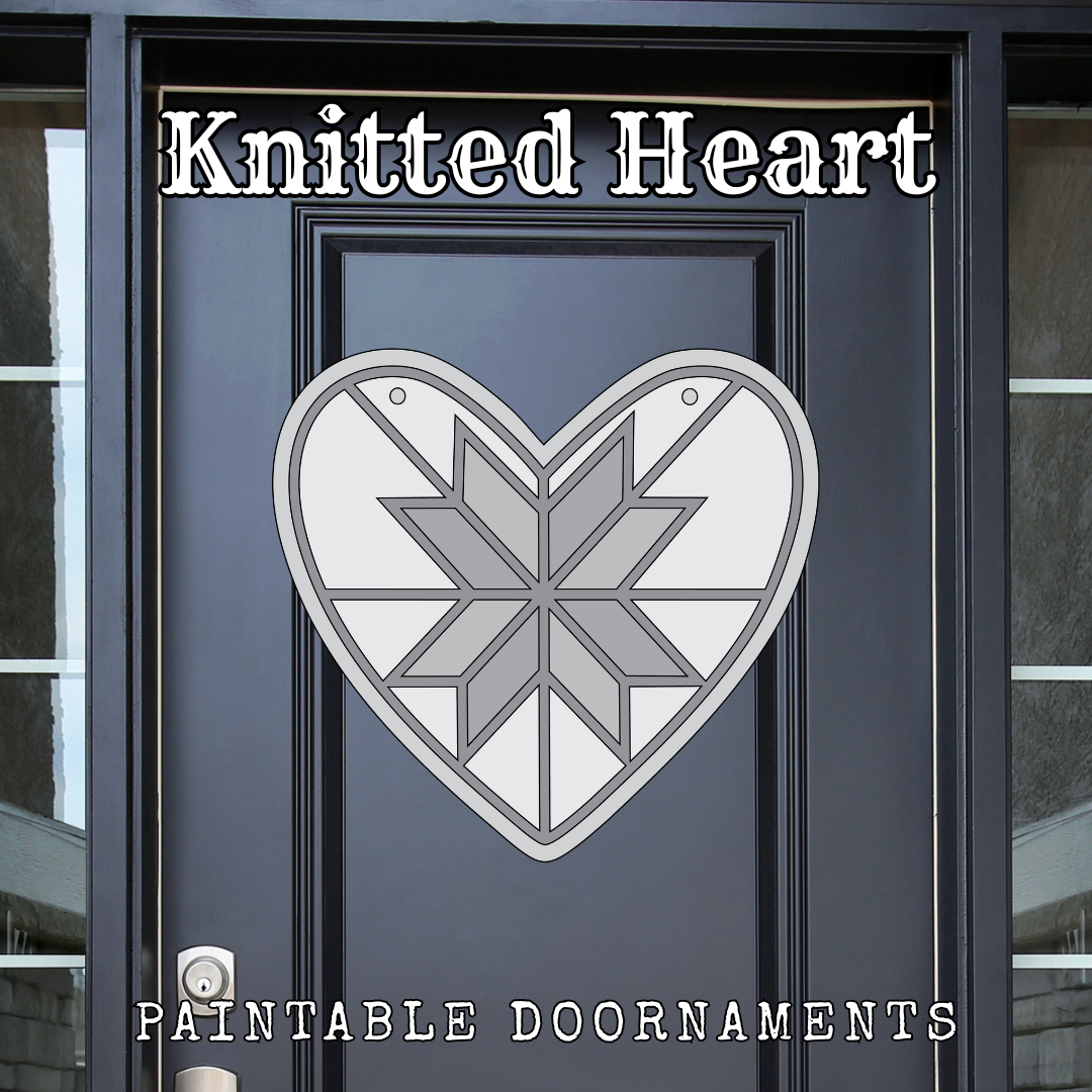 Knitted Heart Doornament - We Love Love! || Barn Blocks ||