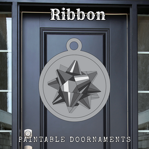 Ribbon - Holiday Doornaments || Barn Block ||