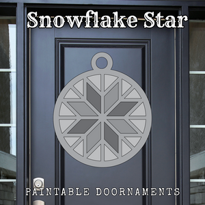 Snowflake Star - Holiday Doornaments || Barn Block ||
