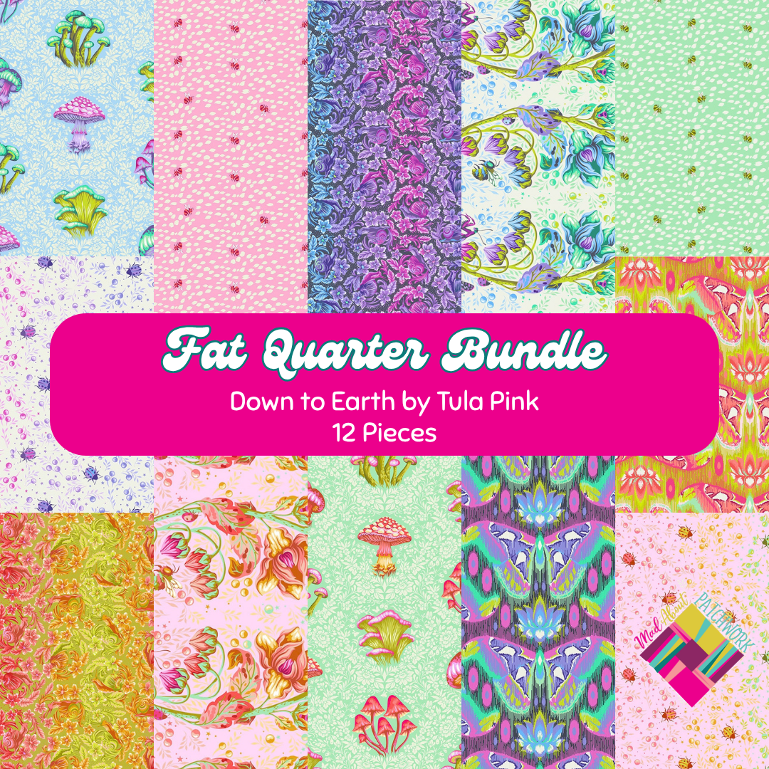 || PRE-ORDER || Down to Earth Fat Quarter Bundle by Tula Pink for Free Spirit Fabrics