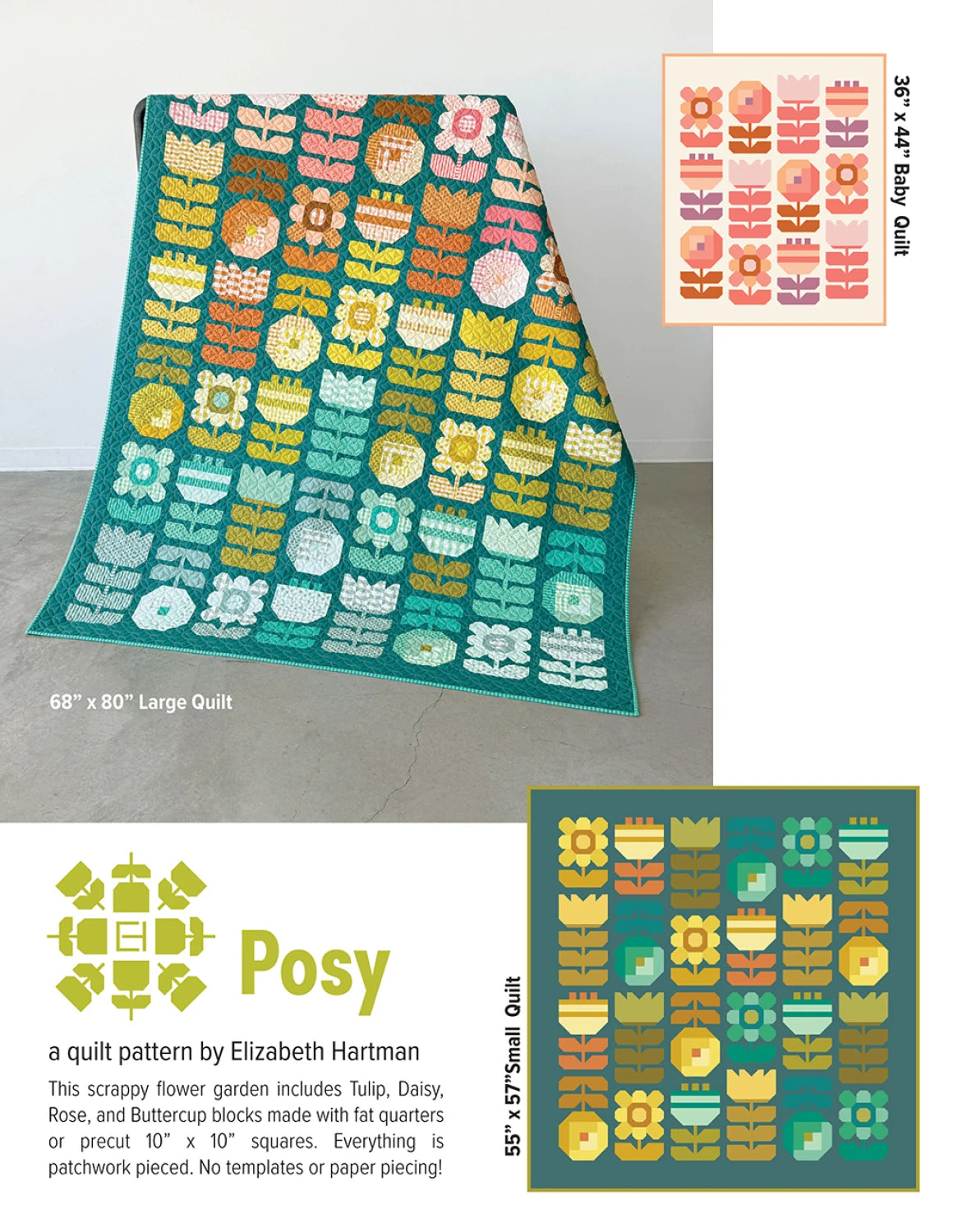 Pre-Order|| Posies by Elizabeth Hartman - Pattern