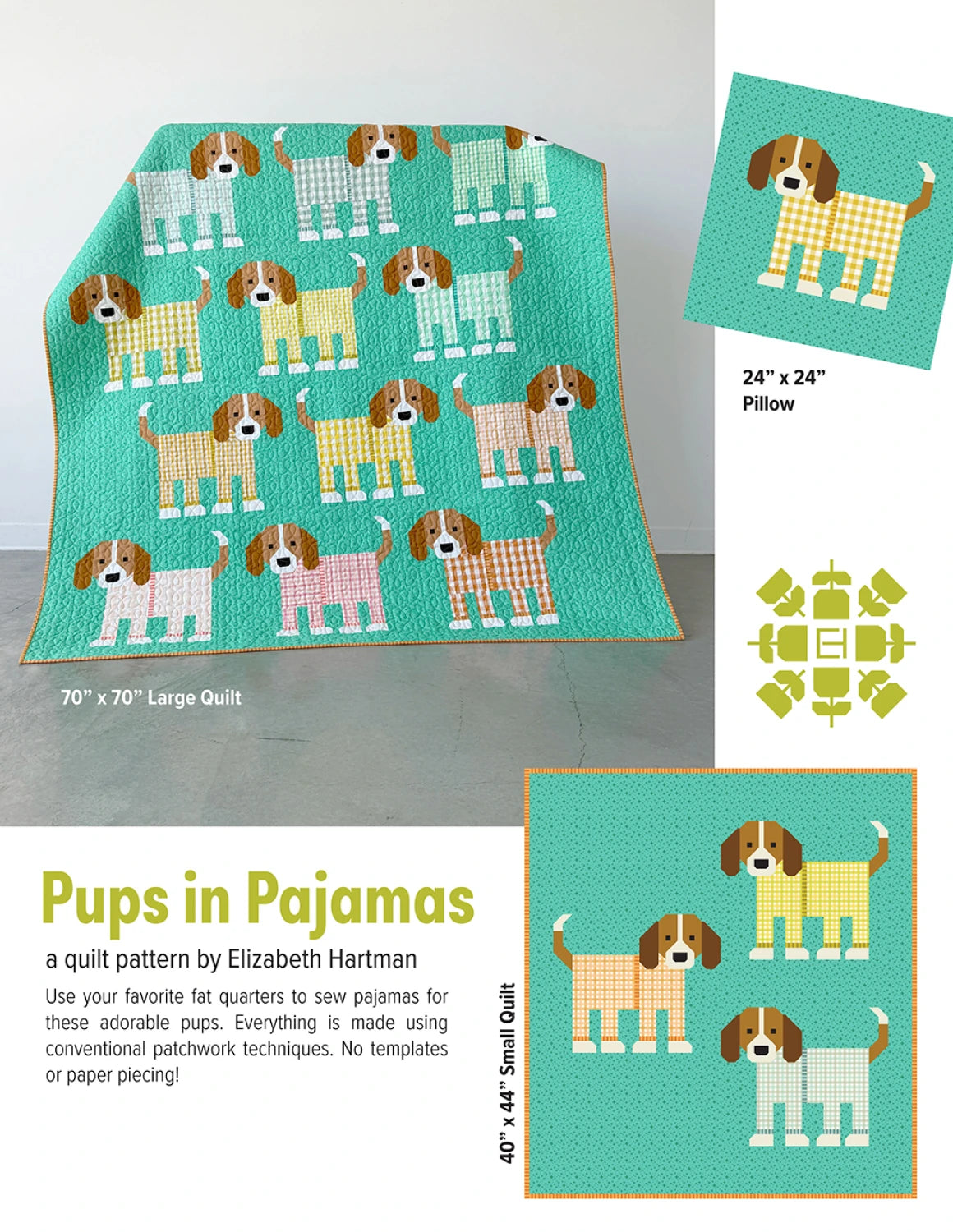 Pre-Order|| Pups in Pajamas by Elizabeth Hartman - Pattern