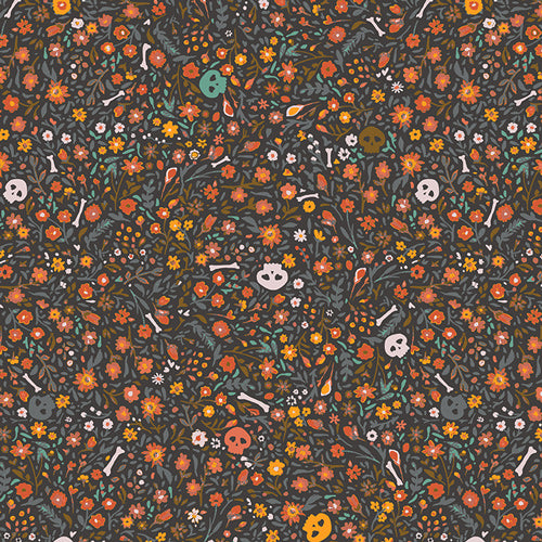 Boneyard in Ember from Enshadow by Katarina Roccella for Art Gallery Fabrics