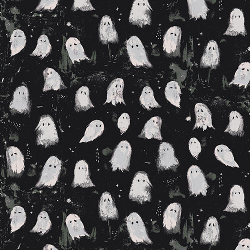 Oh My Ghost in Noir from Enshadow by Katarina Roccella for Art Gallery Fabrics