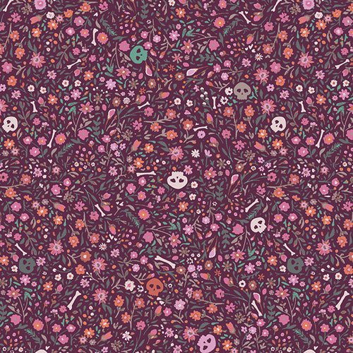 Boneyard in Hexberry from Enshadow by Katarina Roccella for Art Gallery Fabrics