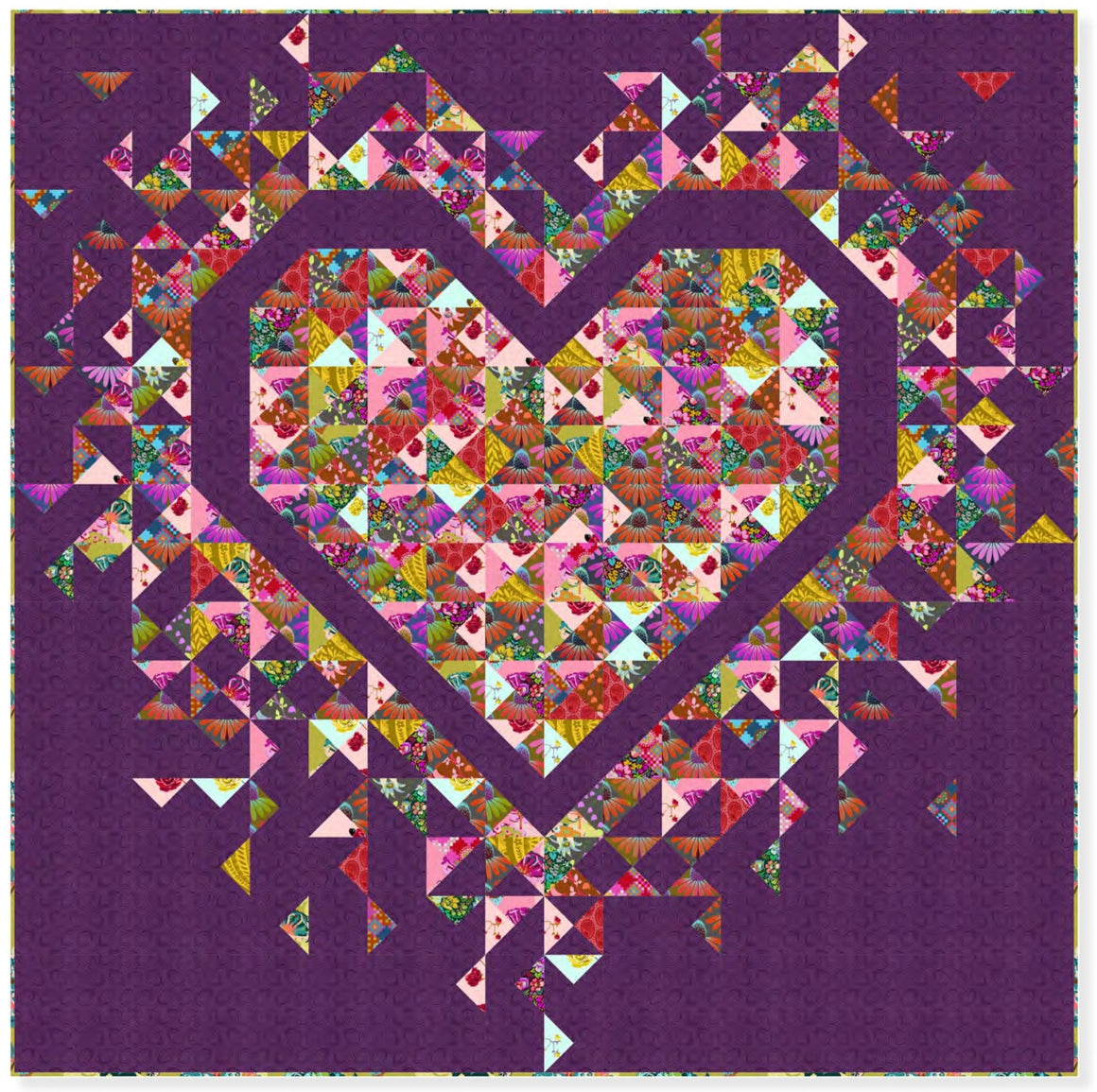 Exploding Heart Quilt Pattern