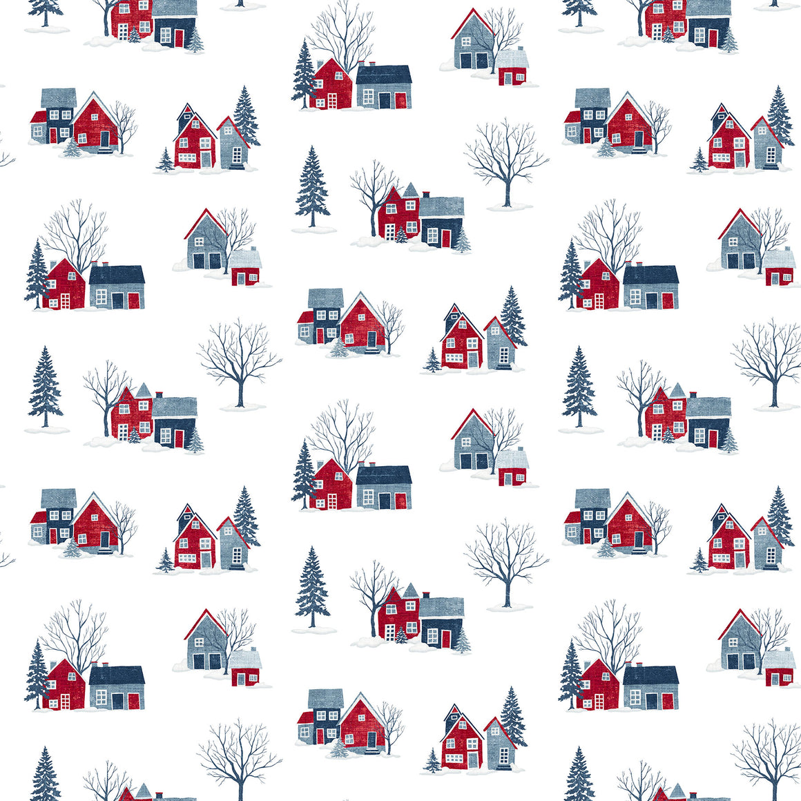 Small Houses in White Multi from Village Folk by Northcott Studio