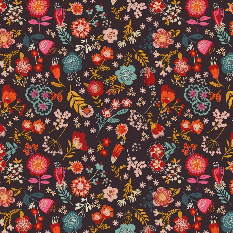 Calico blooms for Fine Folk by Helen Black by Thread & Ink Design Studio