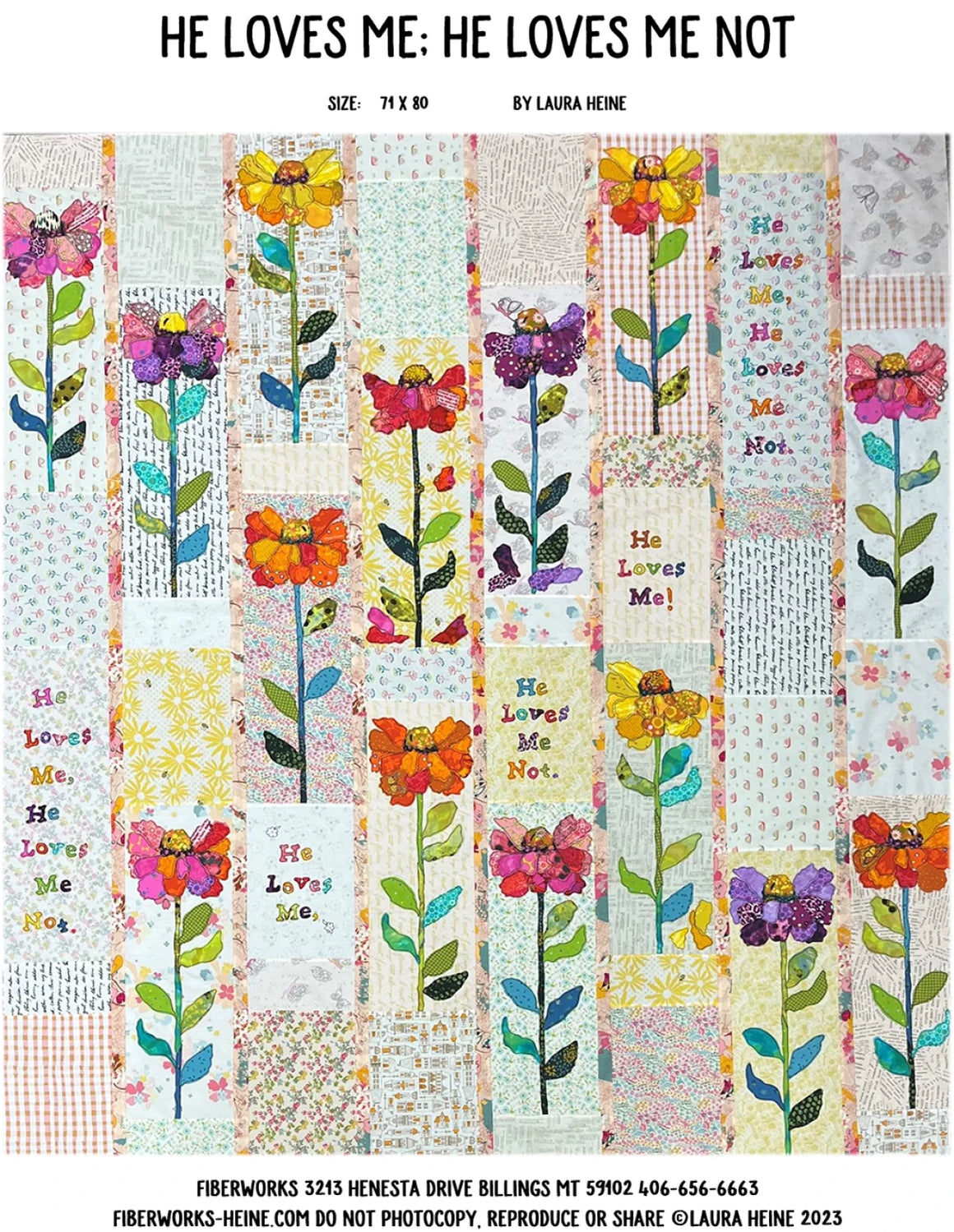 He Loves Me He Loves Me Not - Quilt Pattern by Laura Heine