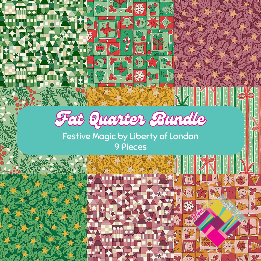 Festive Magic by Liberty of London Fat Quarter Bundle (9FQs), Designer Bundle