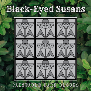 Black-Eyed Susans - Floral || Barn Block ||
