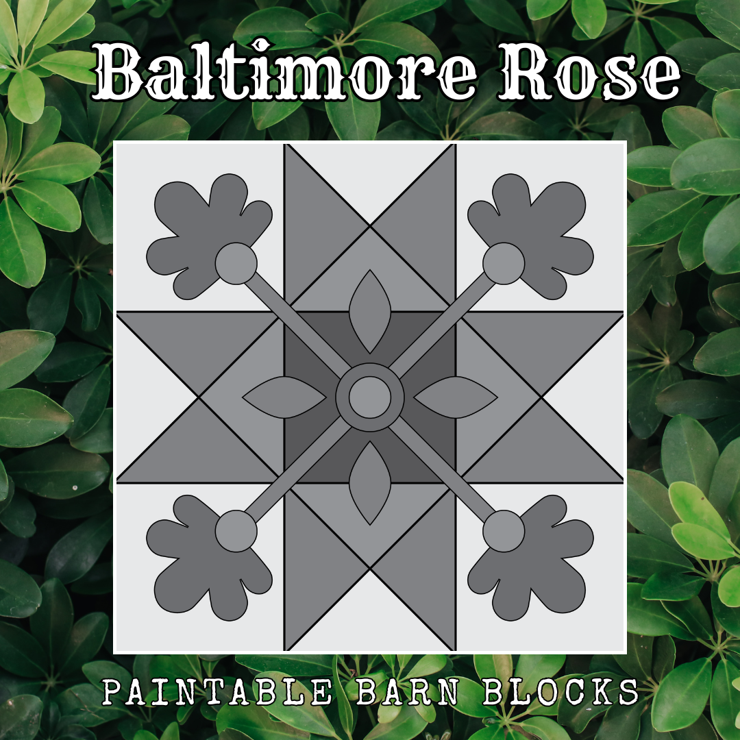 Baltimore Rose - Floral || Barn Block ||