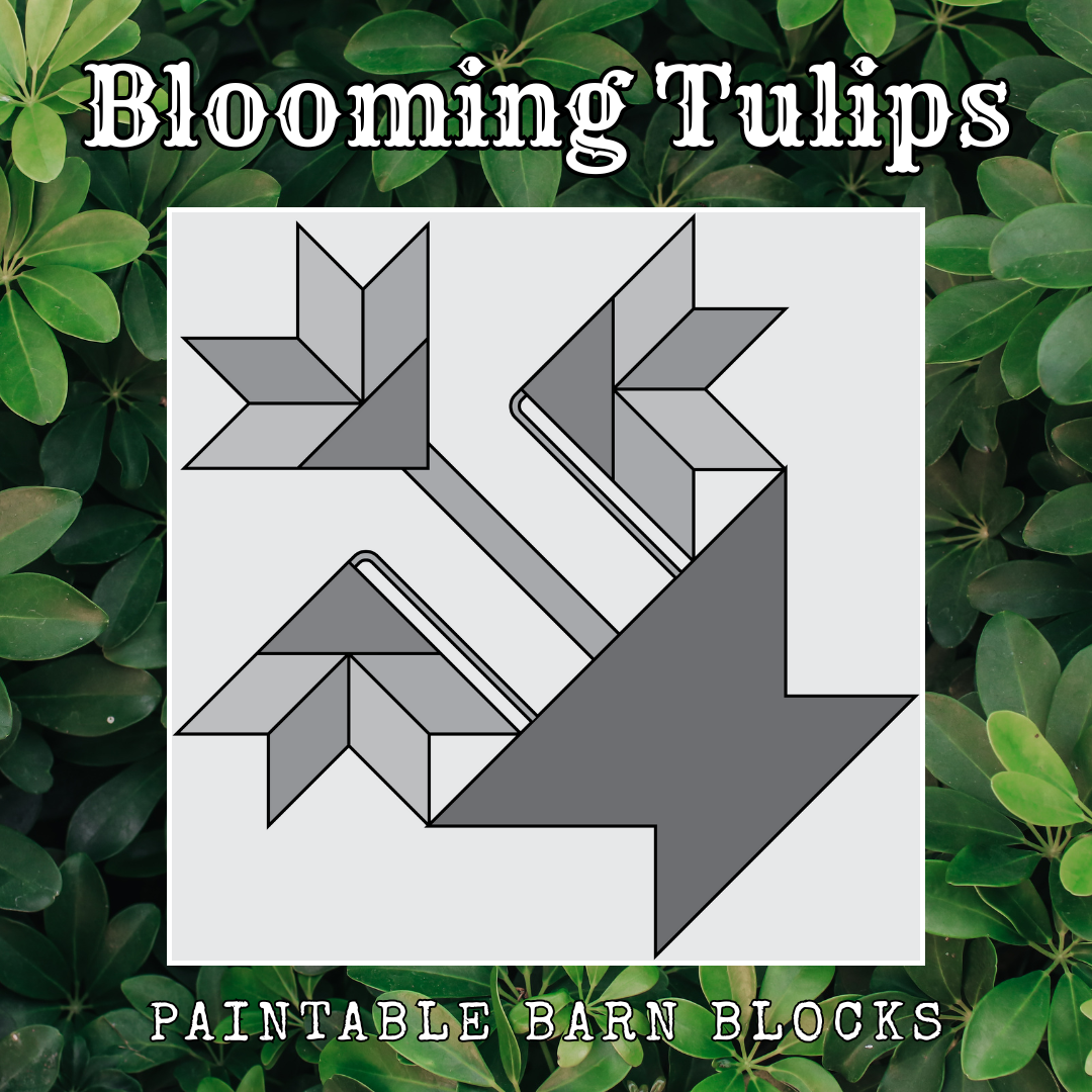 Blooming Tulips - Floral || Barn Block ||
