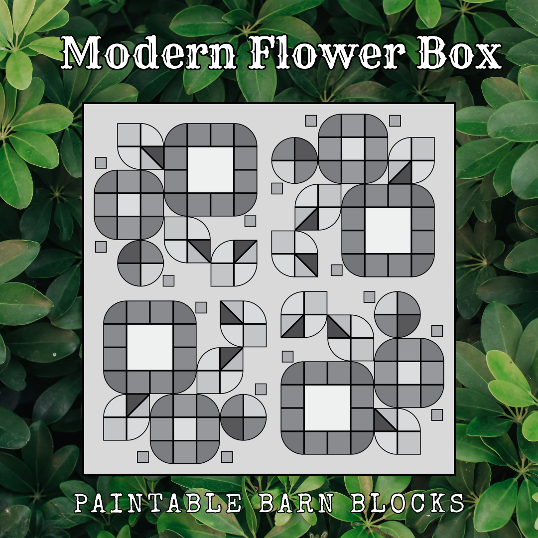 Modern Flower Box - Floral || Barn Block ||