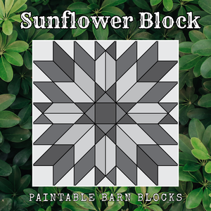 Sunflower Block - Floral || Barn Block ||