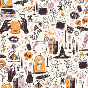 Witching Hour in Moon, for Ghostly & Haunted for Art Gallery Fabrics