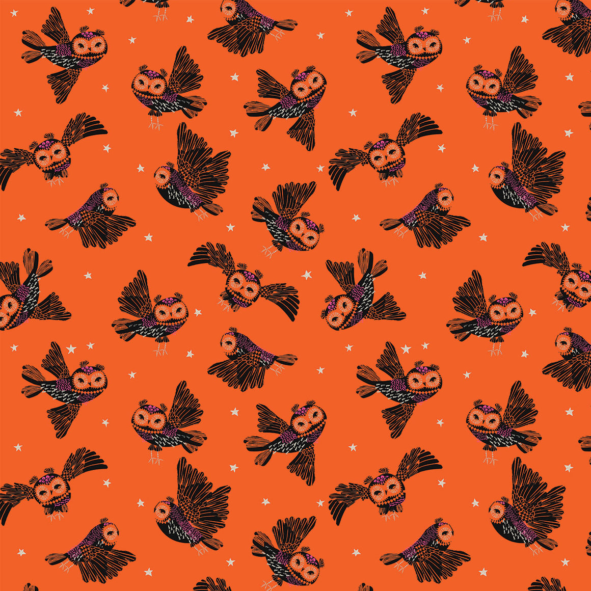 Haunted Hoots from Hocus Pocus by Thread & Ink Design Studio, Designer Fabric