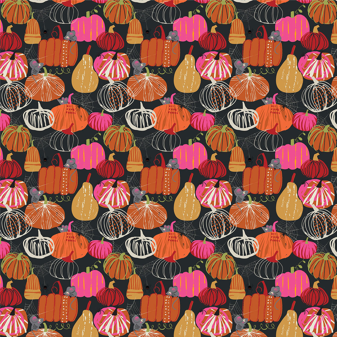 Pumpkin Patch from Hocus Pocus by Thread & Ink Design Studio, Designer Fabric