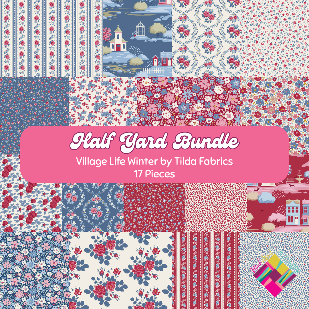 || PRE-ORDER || Tilda Village Life Winter Half Yard Bundle (17HYs), Designer Bundle