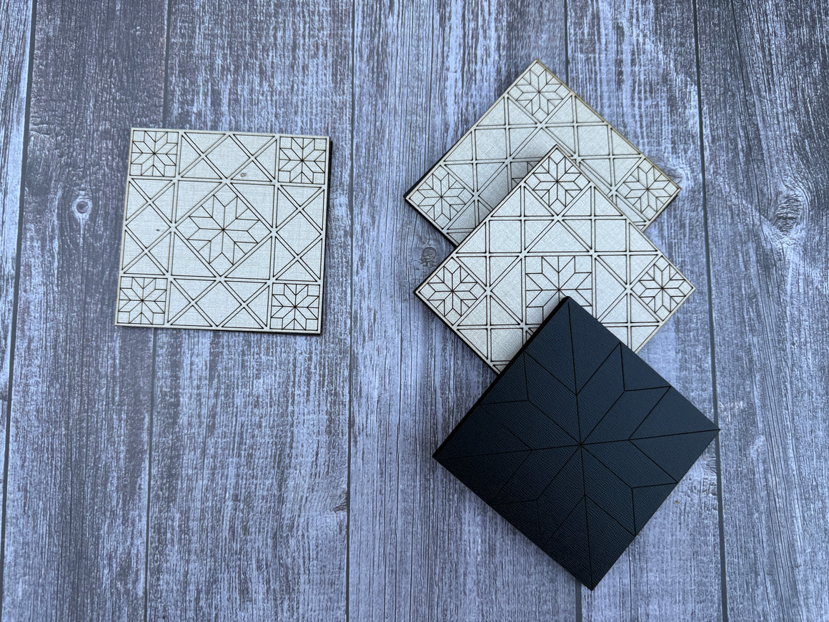Quilt Block Wooden Coasters, Fun Stuff