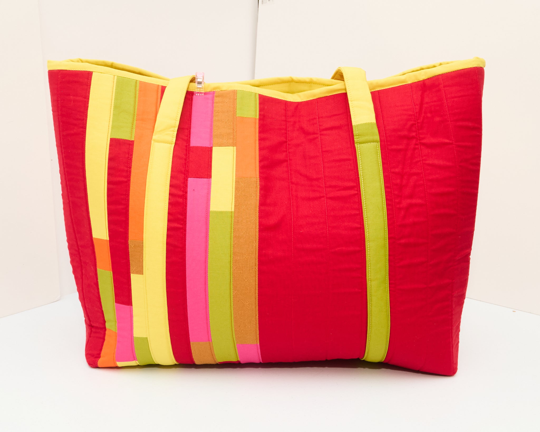 Colour Block Tote Fall Orange