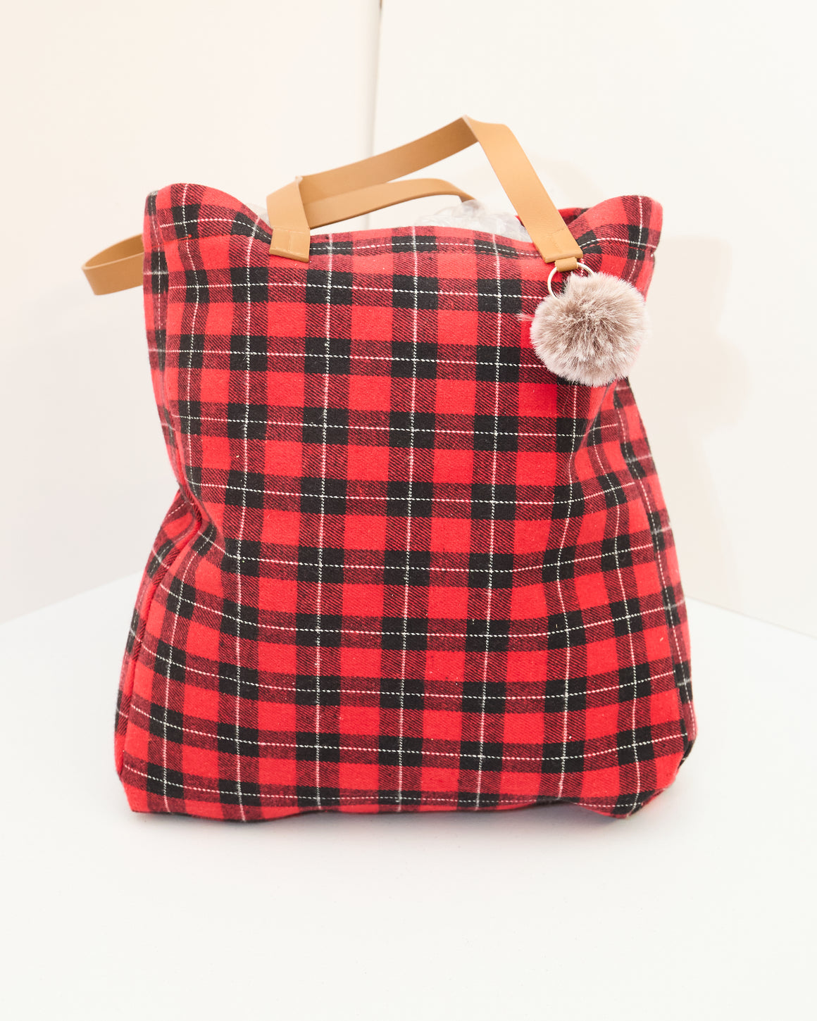 Red Plaid Tote