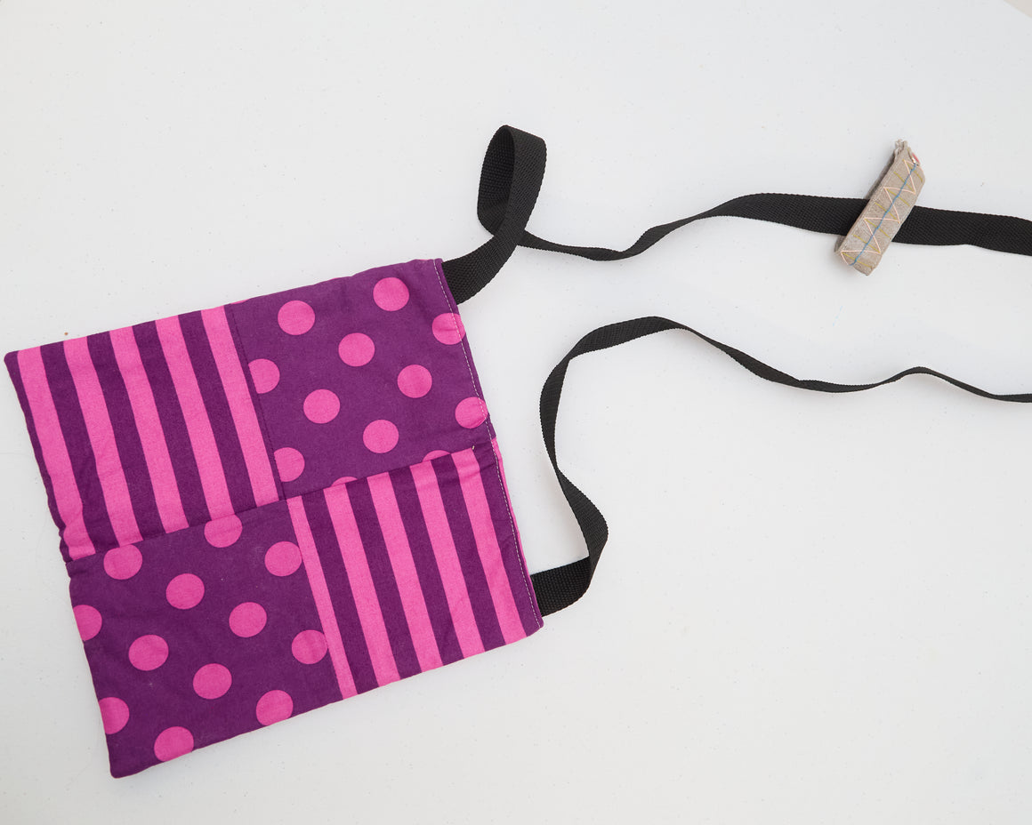 Purple Stripe and Polka Dot bag