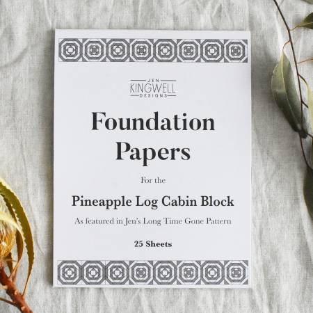 Pineapple Log Cabin Block Foundation