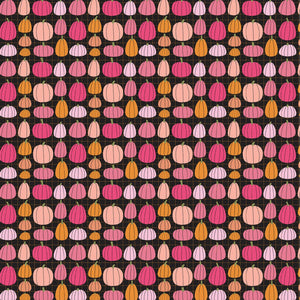 Kitty Loves Candy - Pumpkin Patch in Black by Poppie Cotton Collection