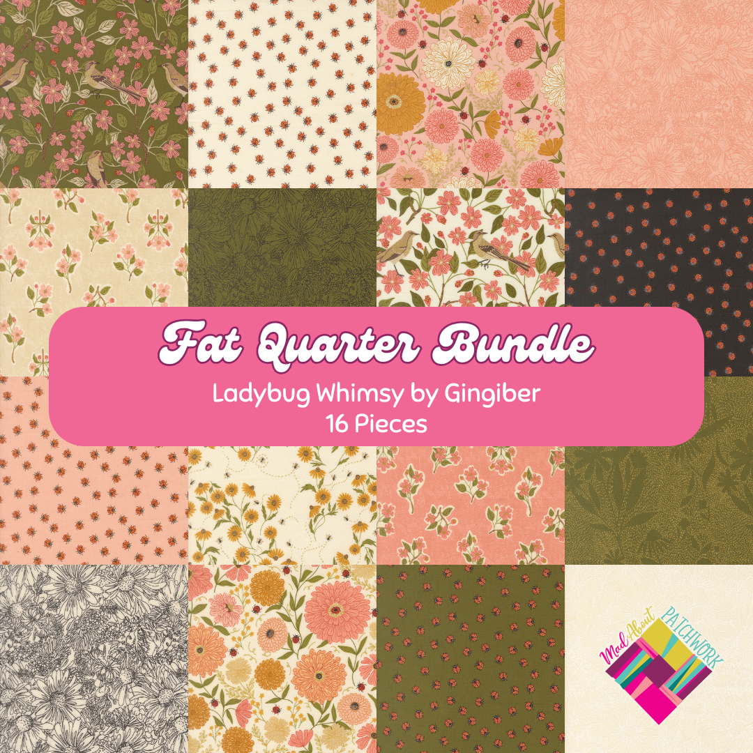 Ladybug Whimsy Fat Quarter Bundle (16FQs) by Gingiber, Designer Bundle