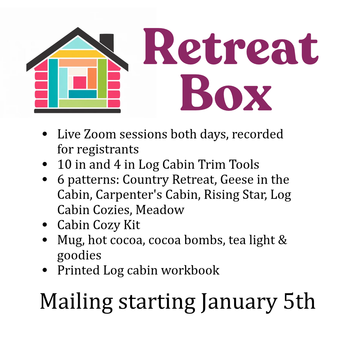 Log Cabin Weekend - Retreat Box