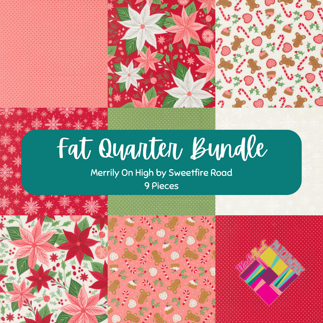 Merrily On High Fat Quarter Bundle (9FQs), Designer Bundle