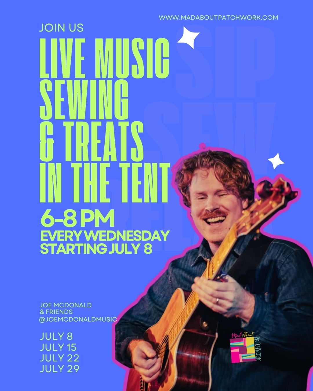 Live Music and Sewing Nights at Mad About Patchwork