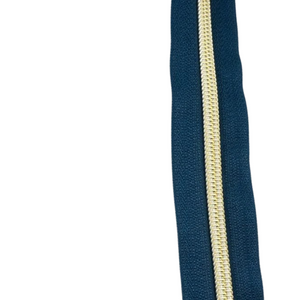 Navy Tape with Goldl Teeth #5 Zipper