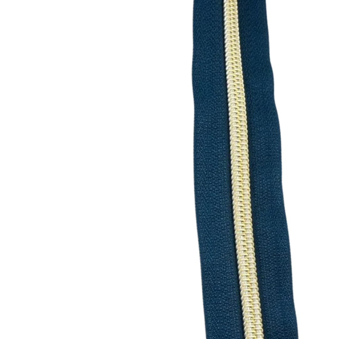 Navy Tape with Goldl Teeth #5 Zipper