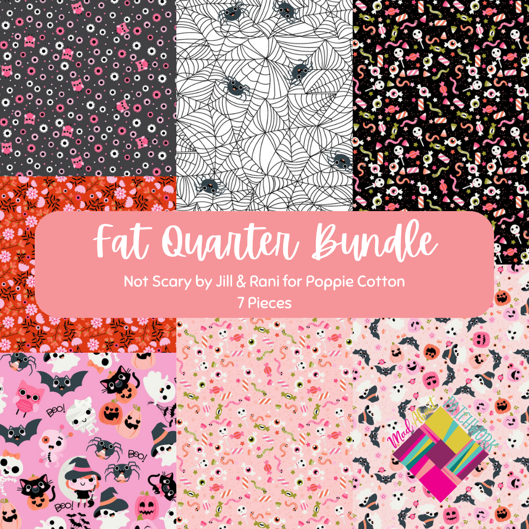Not Scary Fat Quarter Bundle (7FQs) by Lewis & Irene, Designer Bundle