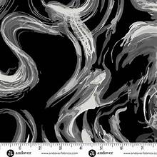 REMNANT || Smoulder in Raven || 25" x 72" || from Phantasm by Libs Elliot for Andover Fabrics
