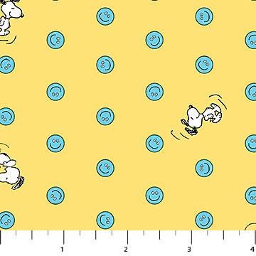 Snoopy Dot in Yellow from Peanuts Yardage for Northcott