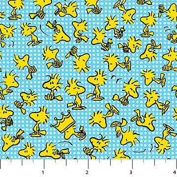 Woodstock in Blue from Peanuts Yardage for Northcott