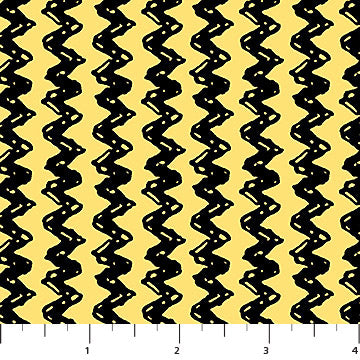 Zig-Zag Stripe in Yellow from Peanuts Yardage for Northcott