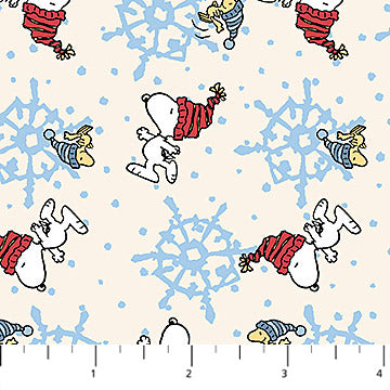 Snowing Snoopy in Cream from Peanuts Frosty Friends for Northcott