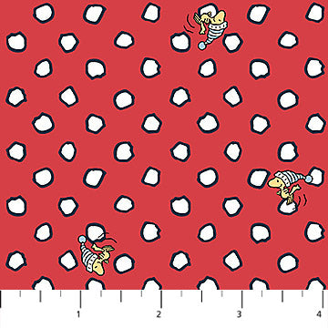 Woodstock Dot in Red from Peanuts Frosty Friends for Northcott
