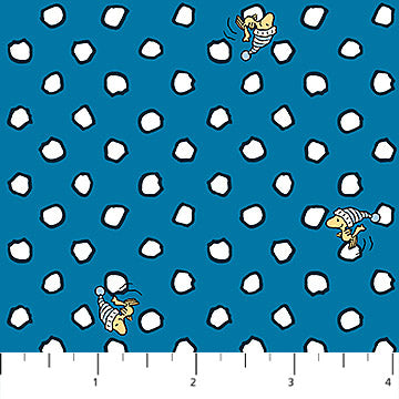 Woodstock Dot in Blue from Peanuts Frosty Friends for Northcott